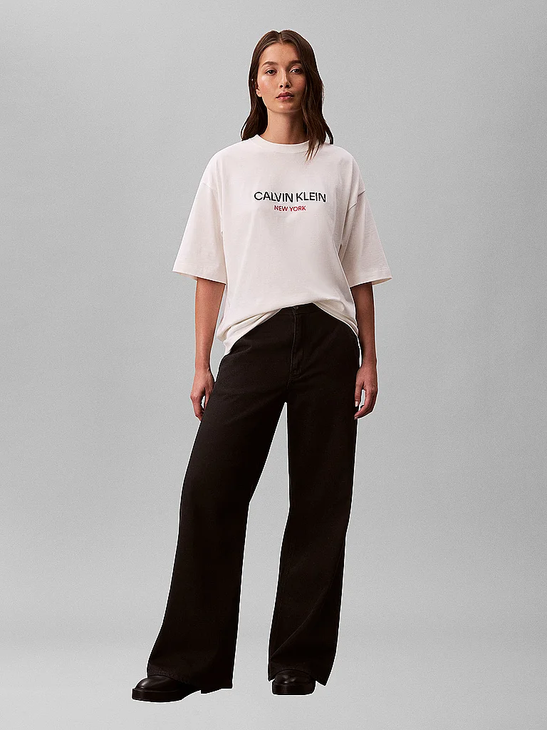 Calvin Klein - T-shirt - Taille L Blanc femme 2